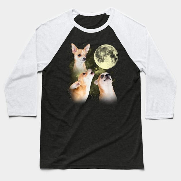 Chihuahuas The Moon Classic Dog Breed Baseball T-Shirt by Kleurplaten kind